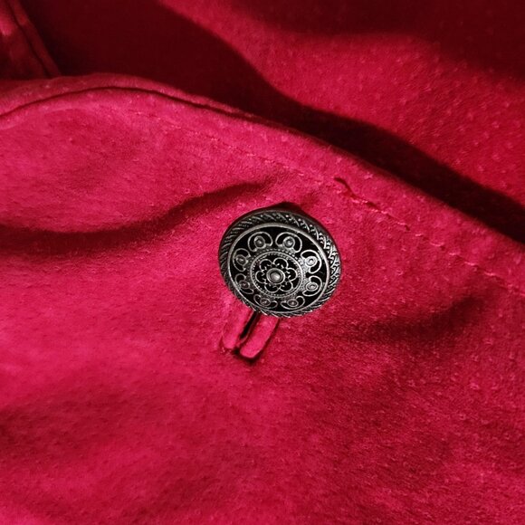 Denim & Co Suede Leather Blazer Jacket Medium Pink - Picture 11 of 14